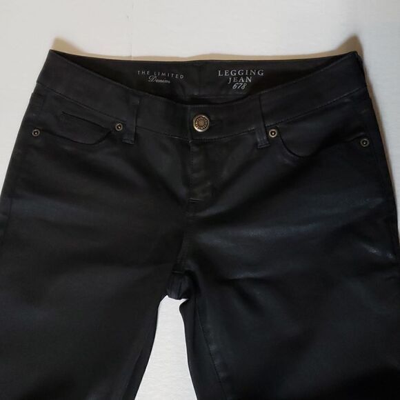 Waxed black jean legging - Picture 2 of 4